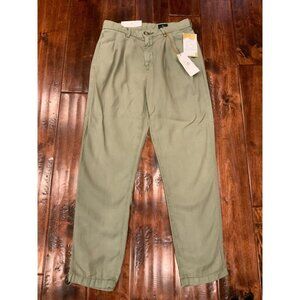 Adriano Goldschmied Green The Evan Relaxed Pleated Trouser Pants Sz 24 NWT! $178